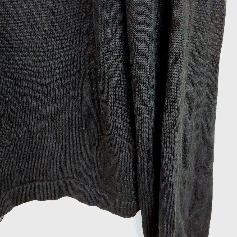 Banana Republic| Mens Black Cashmere/Silk V Neck Soft Neutral Sweater Preppy L